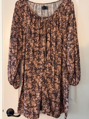 ASOS Curve Tan and Black Cheetah Tunic/Mini Dress